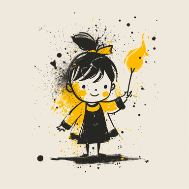 Little girl directing magic